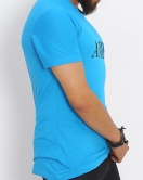 Baskılı Oversize Tişört Mavi - 17375.1778.