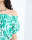 Desenli Crop Takım Yeşil - 715.1247.