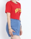 Baskılı Unisex Tişört Kırmızı - 20408.1778.