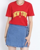 Baskılı Unisex Tişört Kırmızı - 20408.1778.