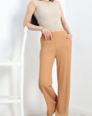 Bürümcük Bol Paça Pantolon Sütlükahve - 22536.1247.