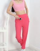 Bürümcük Paça Pensli Pantolon Pembe - 22537.1247.