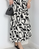Krep Kumaş Desenli Etek Zebra - 20565.1355.