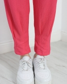 Bürümcük Paça Pensli Pantolon Pembe - 22537.1247.