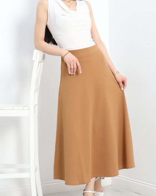 Zra Krep Uzun Etek Camel - 30383.1355.