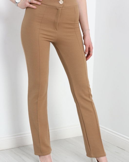 Çımalı Zra Krep Pantolon Vizon - 30068.1884.