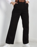 Kemerli Gabardin Pantolon Siyah - 304.1247.