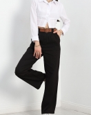 Kemerli Gabardin Pantolon Siyah - 304.1247.