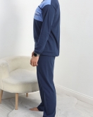 Düğmeli Yaka Erkek Pijama Takımı Lacimavi - 40279.1838.