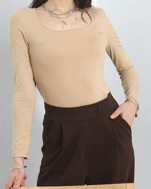 Önü Çift Katlı Viskon Body Bisküvi - 50216.1723.