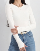 Parmak Geçmeli Body Ekru - 40213.1748.