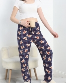 Desenli Süet Pijama Altı Lacibej - 50179.1929.