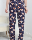 Desenli Süet Pijama Altı Lacibej - 50179.1929.
