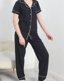 Düğmeli Süprem Pijama Takımı Koyulaci - 30320.1048.