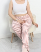 Büyük Beden Süet Pijama Altı Beyazpudra - 40306.1952.