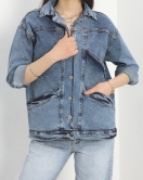 Oversize Kot Ceket Açıkmavi4 - 10002.1778.