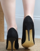 10 Cm Topuklu Stiletto Süetsiyah - 50267.264.