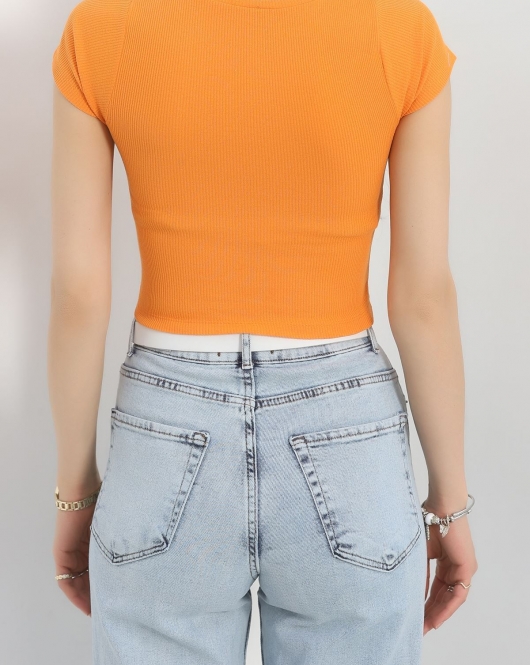 Nakış Detay Kaşkorse Body Turuncu - 22559.1723.