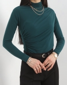Drape Detay Sandy Bluz Zümrüt - 19131.1949.