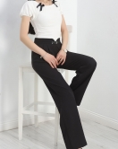 Tokalı Double Kumaş Pantolon Siyah - 40318.1918.