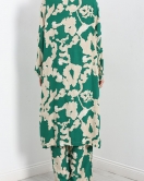 Desenli Kimono Takım Yeşilbej - 19767.1247.