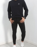 2 İplik Nakış Detaylı Erkek Sweat Lacivert - 40296.1957.