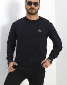 2 İplik Nakış Detaylı Erkek Sweat Lacivert - 40296.1957.