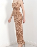 İp Askılı Sandy Elbise Leopar - 40331.1594.