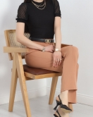 Kolları Tül Detaylı Bluz Siyah - 40401.224.