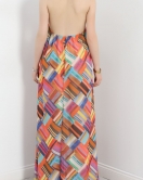 Halter Yaka Elbise Turuncu - 40449.1966.