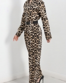 Dik Yaka Desenli Tulum Leopar - 40446.1966.