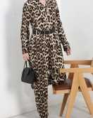 Dik Yaka Desenli Tulum Leopar - 40446.1966.