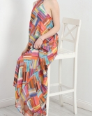 Halter Yaka Elbise Turuncu - 40449.1966.