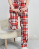 Desenli Pijama Altı Kırmızıkareli - 40342.1902.