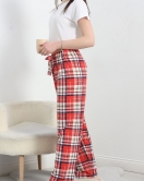 Desenli Pijama Altı Kırmızıkareli - 40342.1902.