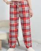 Desenli Pijama Altı Kırmızıkareli - 40342.1902.