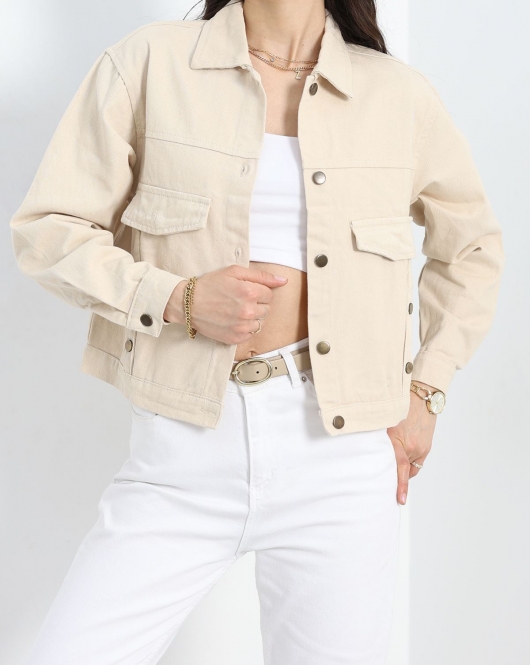 Gabardin Kot Ceket Taş - 40335.1594.