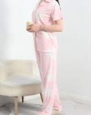 Gömlek Yaka Kısa Kol Pijama Takımı Tozpembe - 720.1287.