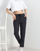 Duble Paça Şeritli Pantolon Lacivert - 40388.1937.