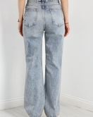 Lazer Kesim Palazzo Kot Pantolon Mavitint - 30354.1904.
