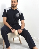 Erkek Pijama Takımı Lacivertgri - 40461.1838.