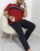 Erkek Pijama Takımı Bordolaci - 40463.1838.