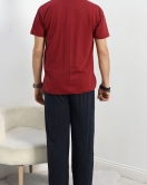 Erkek Pijama Takımı Bordolaci - 40462.1838.