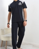 Erkek Pijama Takımı Lacivertgri - 40461.1838.