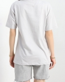 Baskılı Oversize Tişört Gri - 22616.1878.