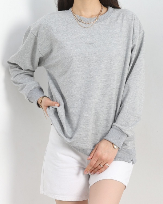 Baskılı 2 İplik Sweat Açıkgri - 20789.1878.