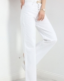 Straight Kot Pantolon Beyaz - 30357.1946.
