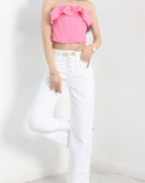 Straight Kot Pantolon Beyaz - 30357.1946.