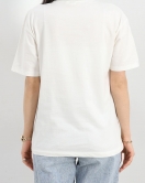 Baskılı Oversize Tişört Ekru - 22602.1878.