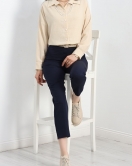 Kolyeli Oversize Tunik Gömlek Bej - 1207.1289.